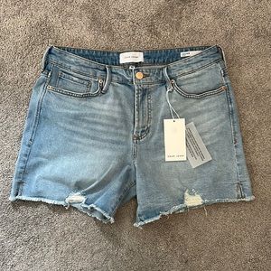 High Rise Denim Shorts